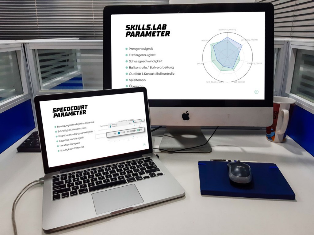 Assessment und Scouting - Zwei Screens mit skills.lab Analyseergebnissen